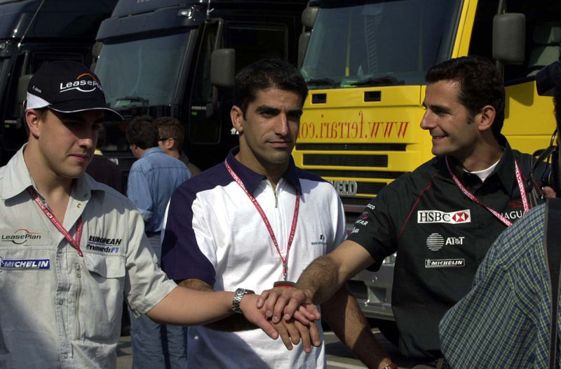 Фернандо Алонсо, Марк Жене, Педро де ла Роса на Гран При Испании